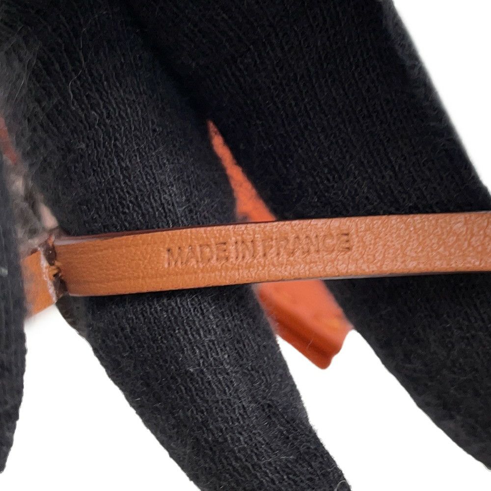 エルメス バッグチャーム ショッパー サックオランジュ フー/ゴールド ラムスキン Y刻印