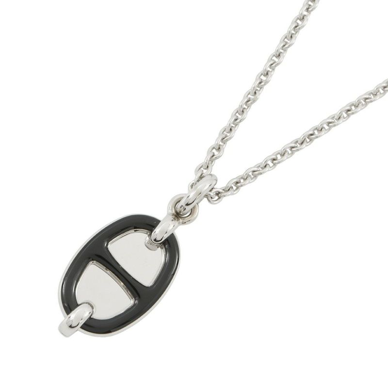 エルメス ネックレス ペンダント ミニ・マイヨン PM HERMES アクセサリー 黒