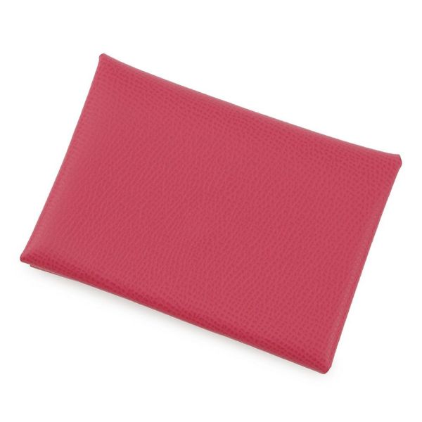 エルメス コインケース カルヴィ デュオ ローズエクストリーム/シルバー金具 エプソン U刻印 財布