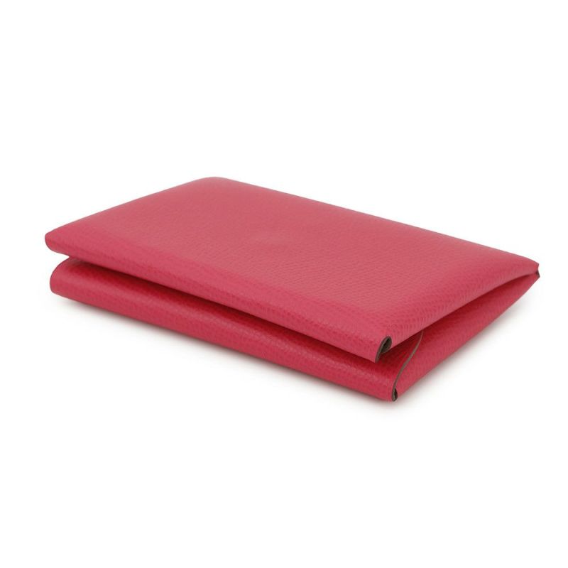 エルメス コインケース カルヴィ デュオ ローズエクストリーム/シルバー金具 エプソン U刻印 財布