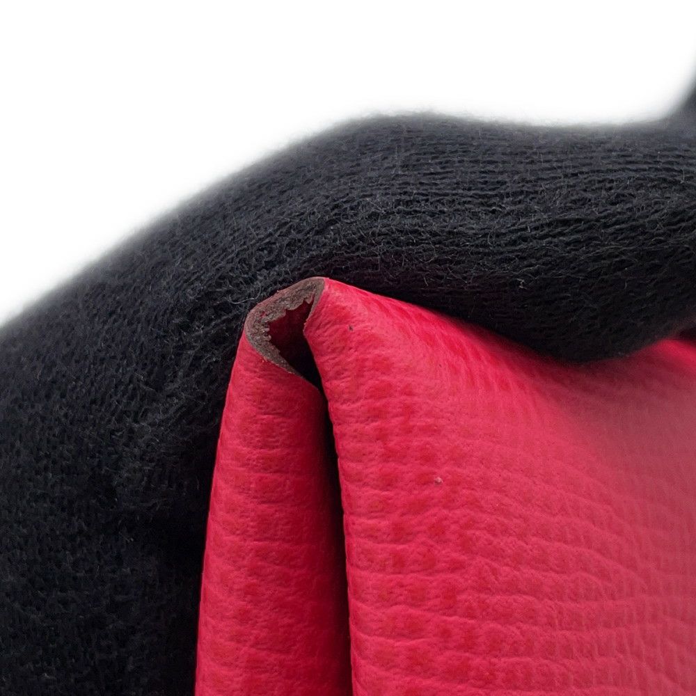 エルメス コインケース カルヴィ デュオ ローズエクストリーム/シルバー金具 エプソン U刻印 財布