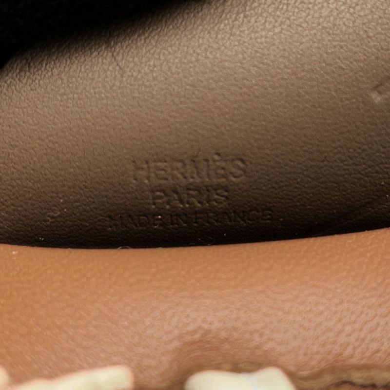 エルメス バッグチャーム ロデオ ペガサスMM ゴールド/エトゥープ/クレ ラムスキン W刻印