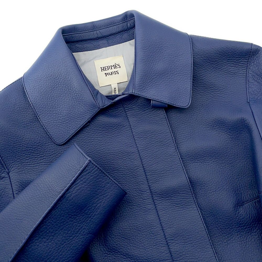 エルメス コート トレンチコート ディアスキン レディースサイズ34 HERMES アウター アパレル