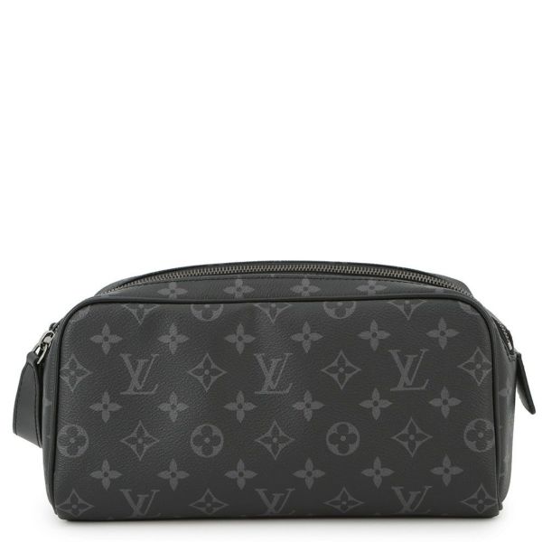 ルイヴィトン クラッチバッグ モノグラム・エクリプス ドップ・キット M46354 LOUIS VUITTON ヴィトン メンズ ブラック 黒