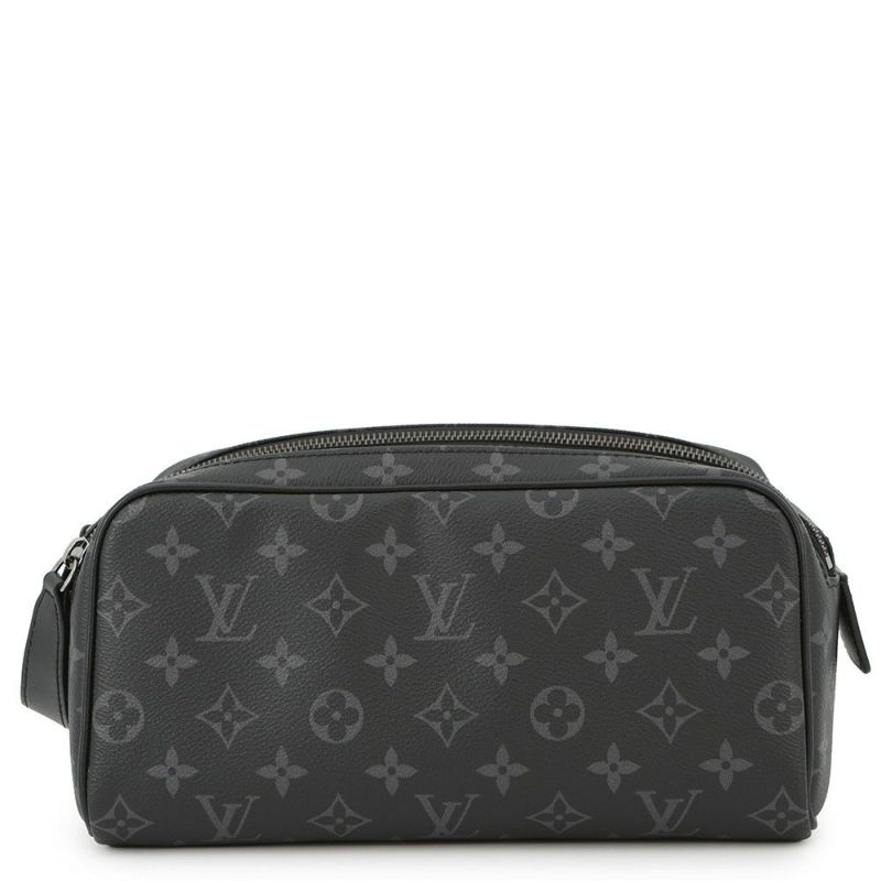 ルイヴィトン クラッチバッグ モノグラム・エクリプス ドップ・キット M46354 LOUIS VUITTON ヴィトン メンズ ブラック 黒