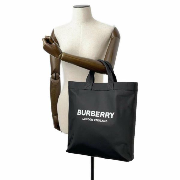 バーバリー トートバッグ ロゴ ナイロン 8026233 BURBERRY バッグ 2wayショルダーバッグ 黒