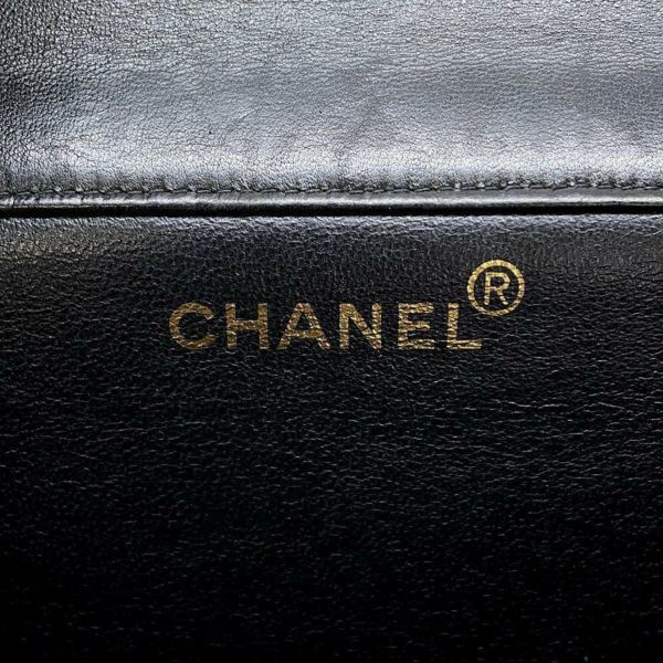 シャネル チェーンショルダーバッグ マトラッセ Wフェイス ココマーク ラムスキン CHANEL バッグ 黒