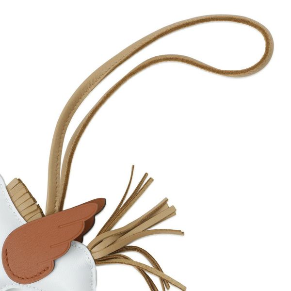 エルメス バッグチャーム ロデオPM ペガサス ブルーブリュム/チャイ/キュイーブル ラムスキン U刻印