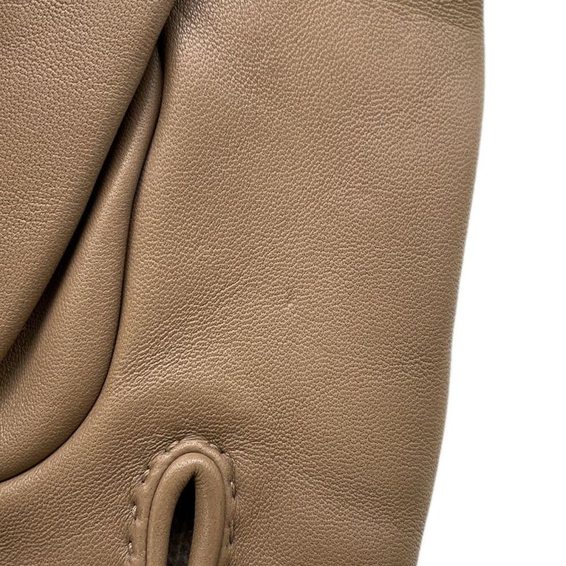 エルメス グローブ リスボン Lisbonne ベージュ ラムスキン レディースサイズ7 HERMES 手袋