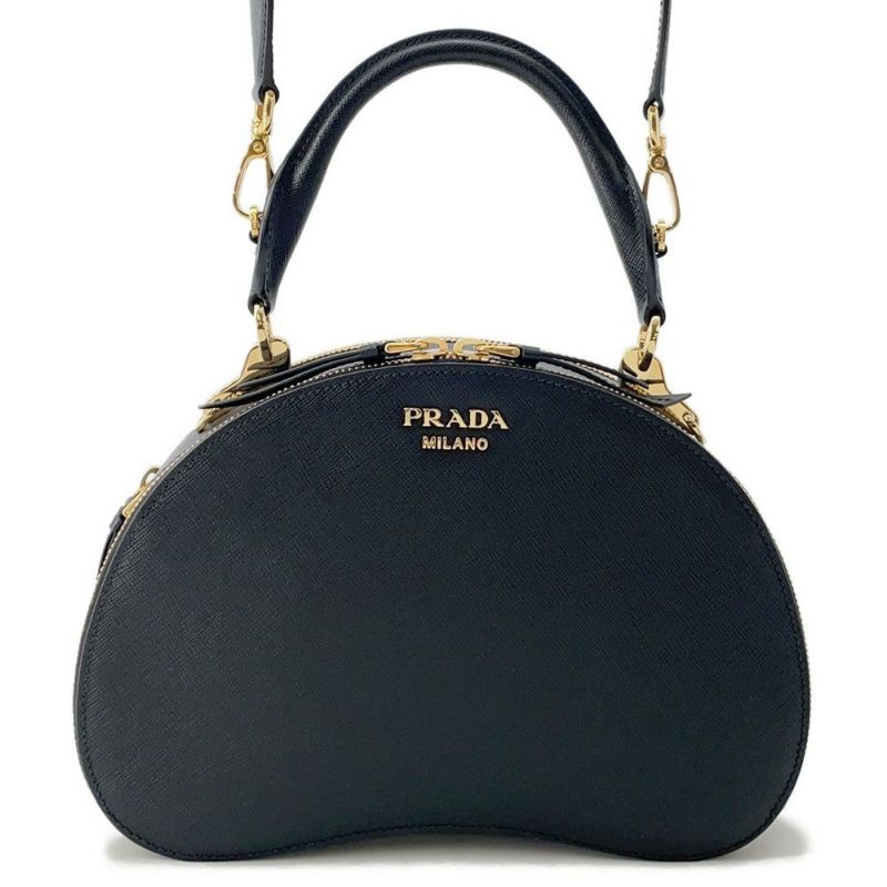 プラダ ハンドバッグ シドニー サフィアーノレザー 1BA238 PRADA 2way 黒