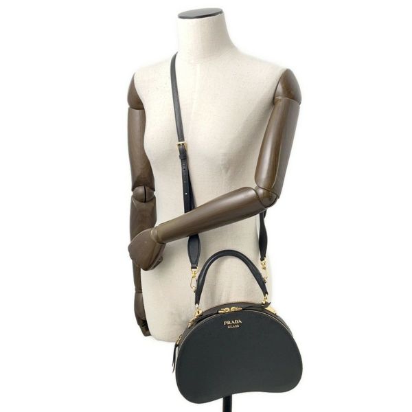 プラダ ハンドバッグ シドニー サフィアーノレザー 1BA238 PRADA 2way 黒