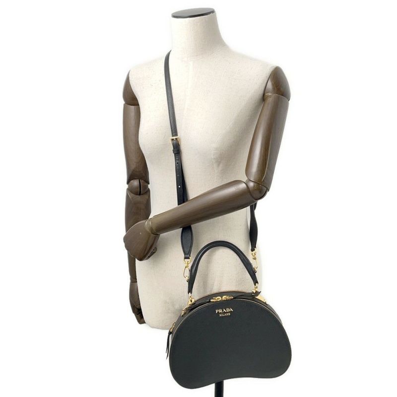 プラダ ハンドバッグ シドニー サフィアーノレザー 1BA238 PRADA 2way 黒