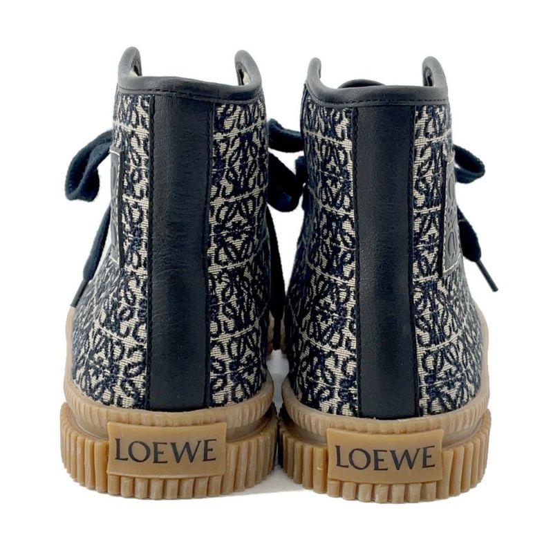 ロエベ スニーカー アナグラム ハイカットスニーカー キャンバス レディースサイズ36 LOEWE 靴