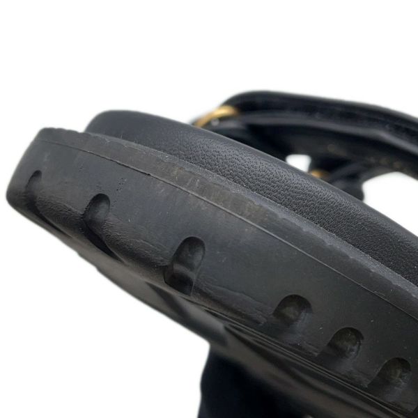 クリスチャン・ディオール サンダル ディオールアクト Dioract カナージュ レザー レディースサイズ35 1/2 黒