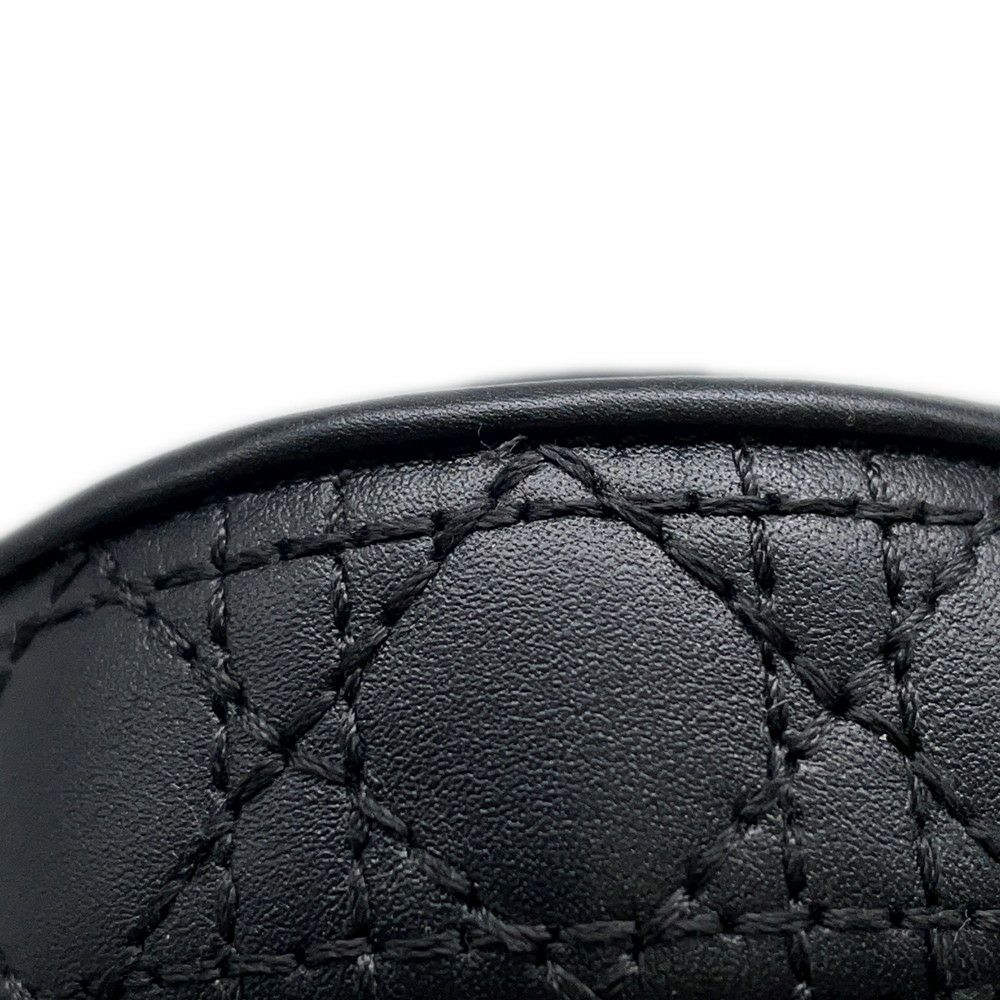 クリスチャン・ディオール サンダル ディオールアクト Dioract カナージュ レザー レディースサイズ35 1/2 黒