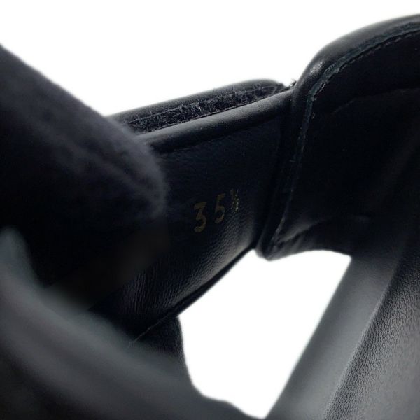 クリスチャン・ディオール サンダル ディオールアクト Dioract カナージュ レザー レディースサイズ35 1/2 黒