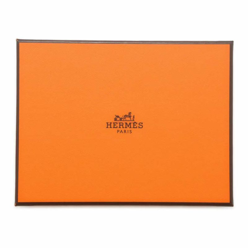 エルメス 二つ折り財布 ベアンコンパクト ブラック/シルバー金具 エプソン W刻印 黒