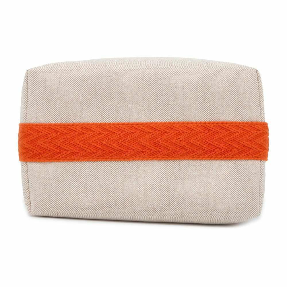 エルメス ポーチ ブリッド・ア・ブラックGM オレンジ/シルバー金具 HERMES バッグ 小物入れ キャンバス