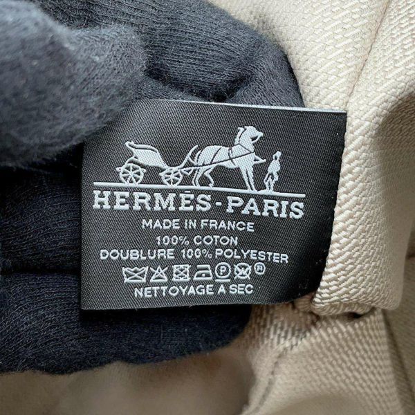 エルメス ポーチ ブリッド・ア・ブラックGM オレンジ/シルバー金具 HERMES バッグ 小物入れ キャンバス