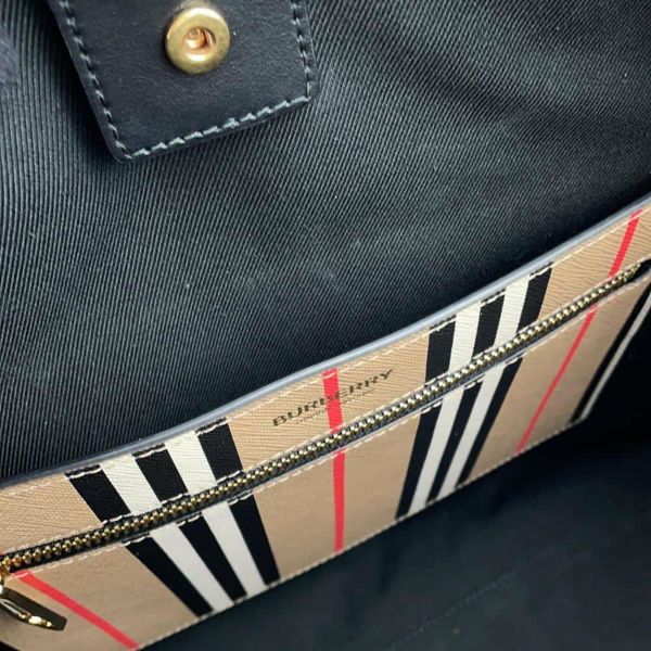 バーバリー トートバッグ ストライプ レザー 80730571 BURBERRY バッグ ショルダーバッグ