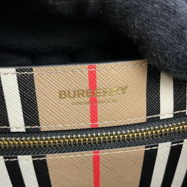 バーバリー トートバッグ ストライプ レザー 80730571 BURBERRY バッグ ショルダーバッグ