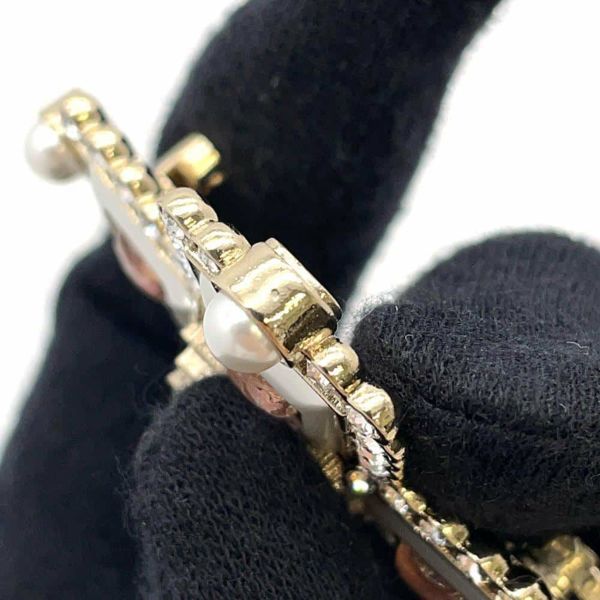 シャネル ブローチ ココマーク クロス フェイクパール ラインストーン A21K CHANEL アクセサリー