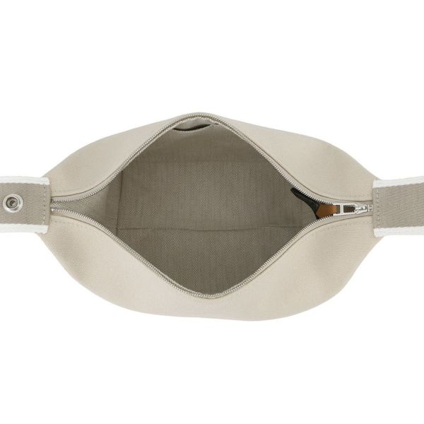 エルメス ポーチ ブリッド・ア・ブラックPM ベージュ/シルバー金具 キャンバス HERMES バッグ 小物入れ