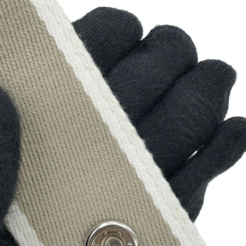 エルメス ポーチ ブリッド・ア・ブラックPM ベージュ/シルバー金具 キャンバス HERMES バッグ 小物入れ