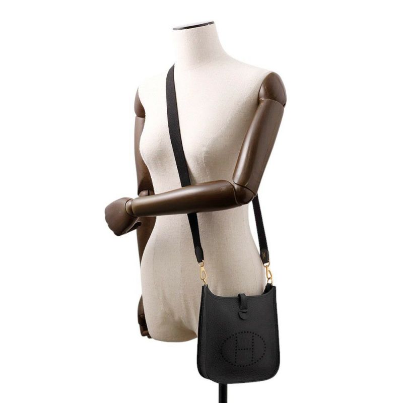 エルメス エブリンTPM 111cm アマゾン ブラック/ゴールド金具 トリヨンクレマンス K刻印 黒