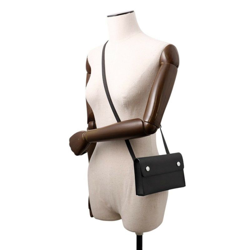 エルメス ショルダーウォレット ナップ トゥーゴー ブラック/シルバー金具 エプソン W刻印 黒