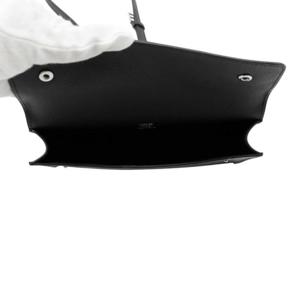 エルメス ショルダーウォレット ナップ トゥーゴー ブラック/シルバー金具 エプソン W刻印 黒