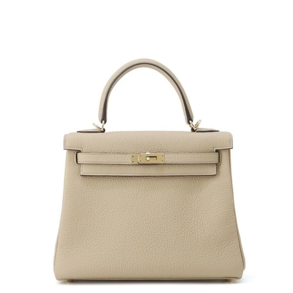 エルメス ハンドバッグ ケリー25 内縫い トレンチ/シャンパンゴールド金具 トゴ K刻印 2wayショルダー