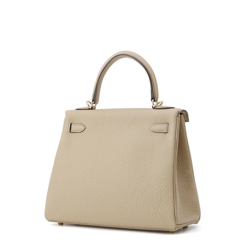 エルメス ハンドバッグ ケリー25 内縫い トレンチ/シャンパンゴールド金具 トゴ K刻印 2wayショルダー