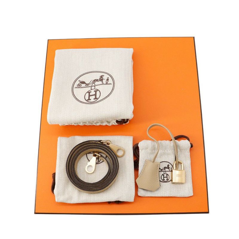 エルメス ハンドバッグ ケリー25 内縫い トレンチ/シャンパンゴールド金具 トゴ K刻印 2wayショルダー