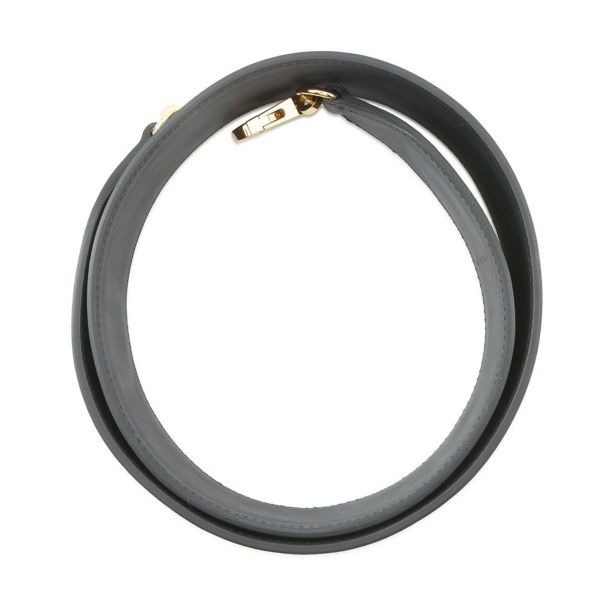 エルメス ショルダーストラップ バンドリエール 刺繍 ブルーインディゴ/ブルーサフィール/ゴールド金具 スイフト B刻印