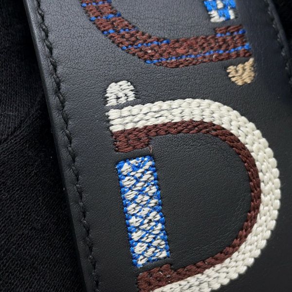 エルメス ショルダーストラップ バンドリエール 刺繍 ブルーインディゴ/ブルーサフィール/ゴールド金具 スイフト B刻印