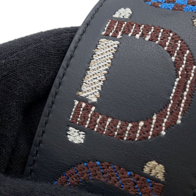 エルメス ショルダーストラップ バンドリエール 刺繍 ブルーインディゴ/ブルーサフィール/ゴールド金具 スイフト B刻印