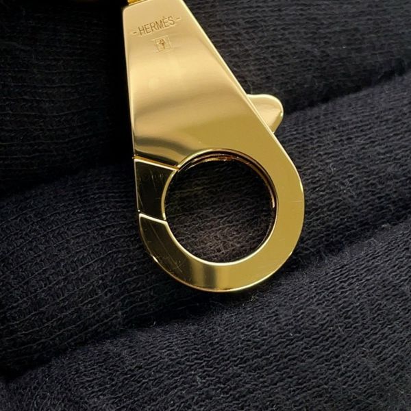 エルメス ショルダーストラップ バンドリエール 刺繍 ブルーインディゴ/ブルーサフィール/ゴールド金具 スイフト B刻印