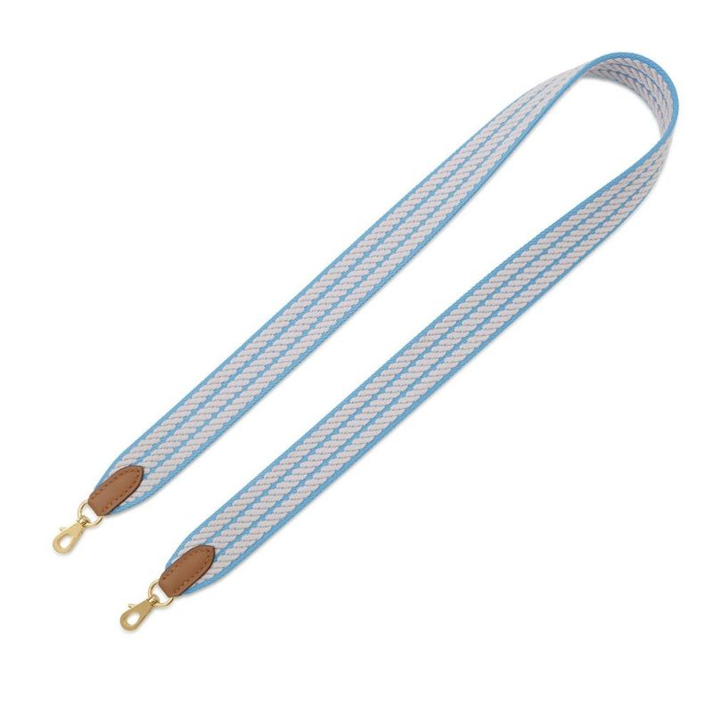 エルメス ショルダーストラップ バンドリエール サングル コルダージュ ブルーアズール/モーヴペール/ゴールド金具 W刻印