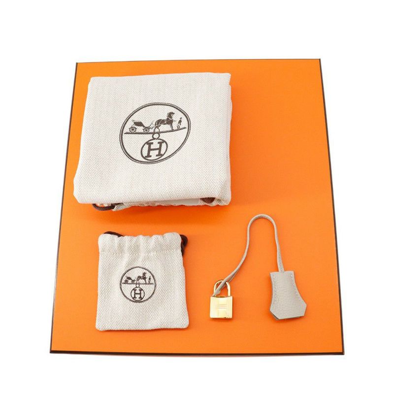 エルメス バーキン25 グリスペール/ゴールド金具 トゴ K刻印 HERMES Birkin ハンドバッグ