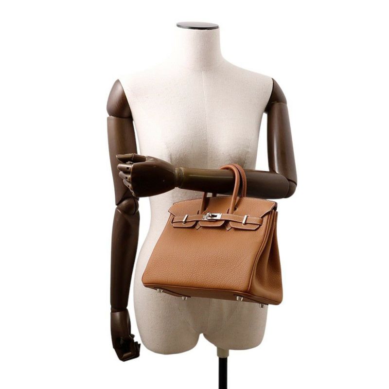 エルメス バーキン25 ゴールド/シルバー金具 トゴ K刻印 HERMES Birkin ハンドバッグ