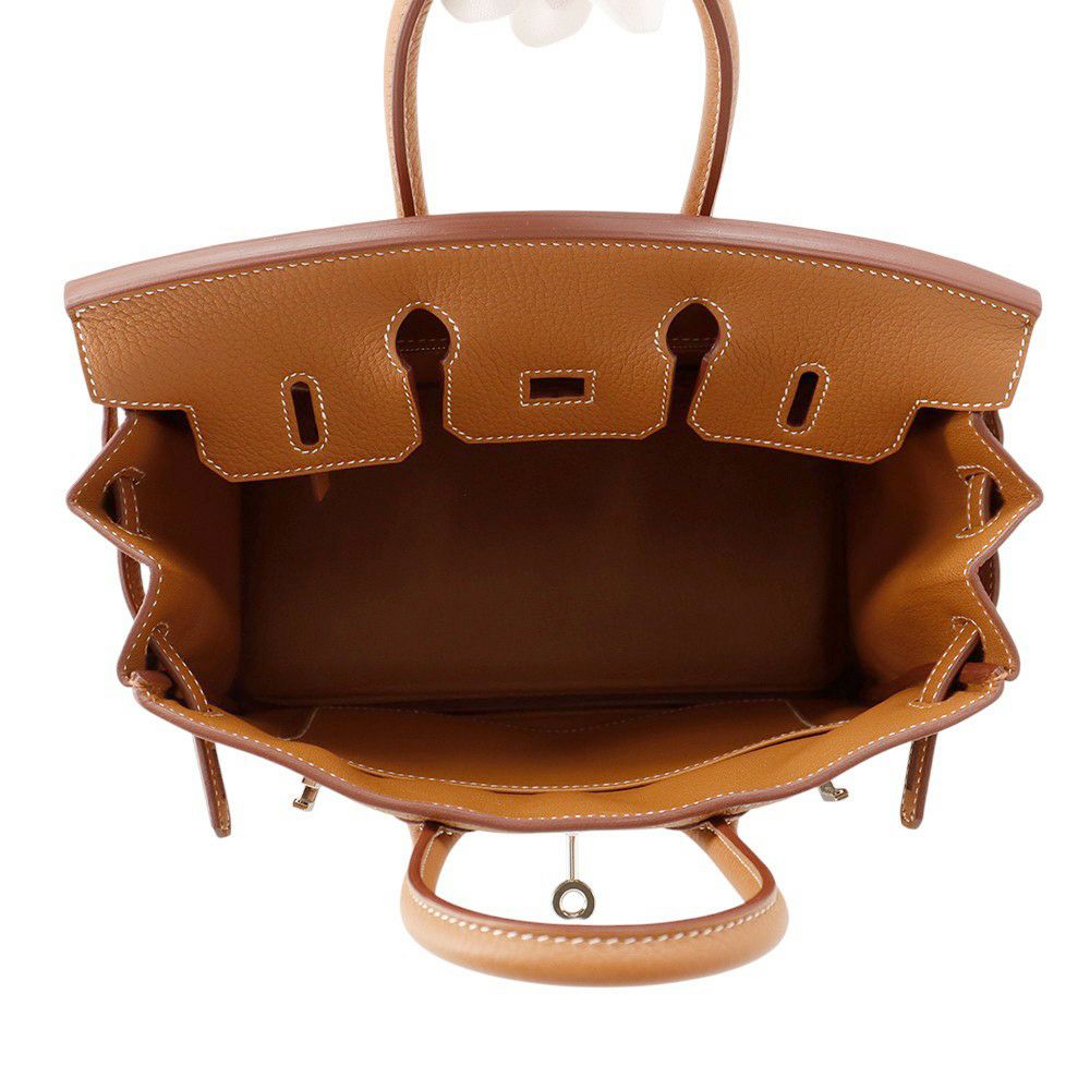 エルメス バーキン25 ゴールド/シルバー金具 トゴ K刻印 HERMES Birkin ハンドバッグ