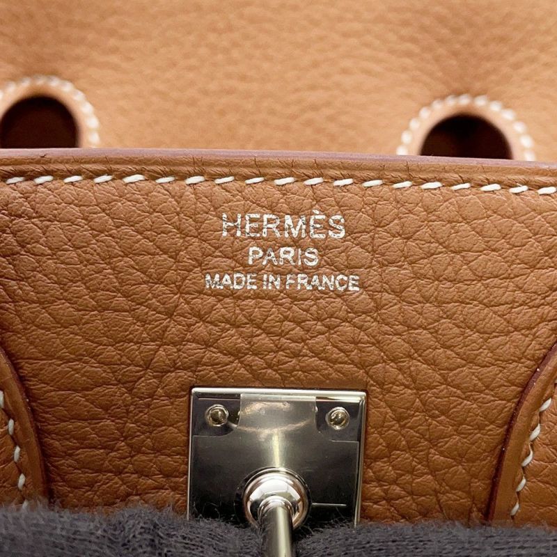 エルメス バーキン25 ゴールド/シルバー金具 トゴ K刻印 HERMES Birkin ハンドバッグ