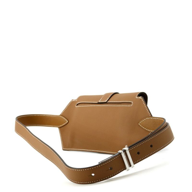 エルメス ウエストバッグ エラン ポケット24 ゴールド/シルバー金具 スイフト K刻印 HERMES バッグ