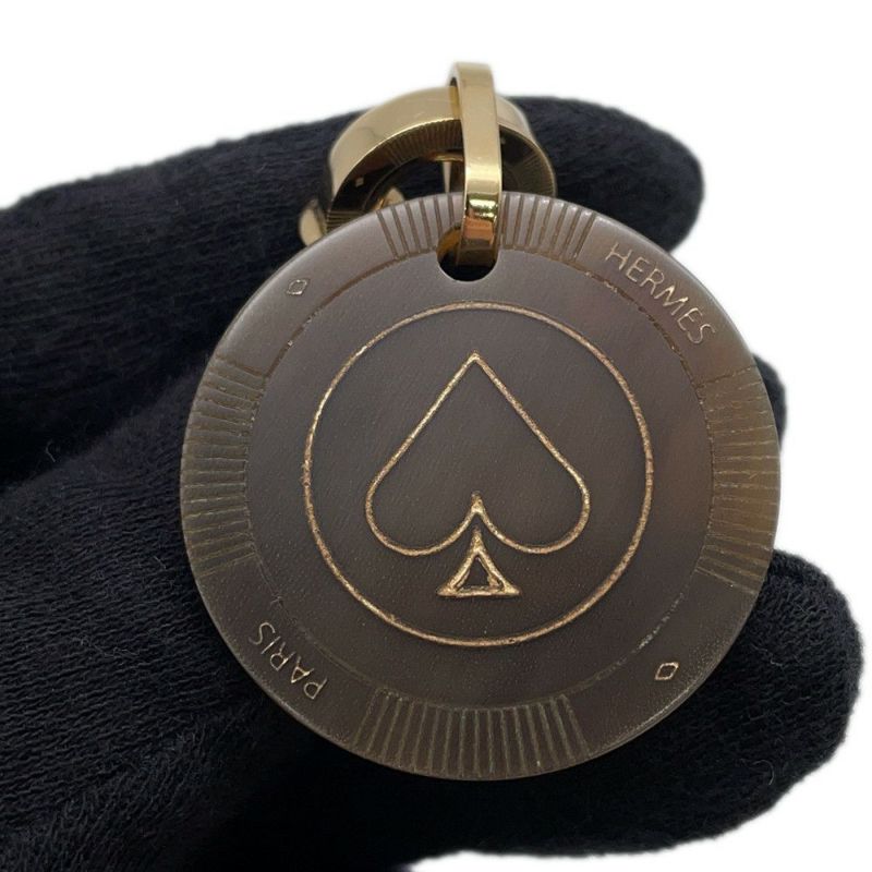 エルメス ピアス フェット・ヴォ・ジュ ラージ GM バッファローホーン/メタル HERMES アクセサリー