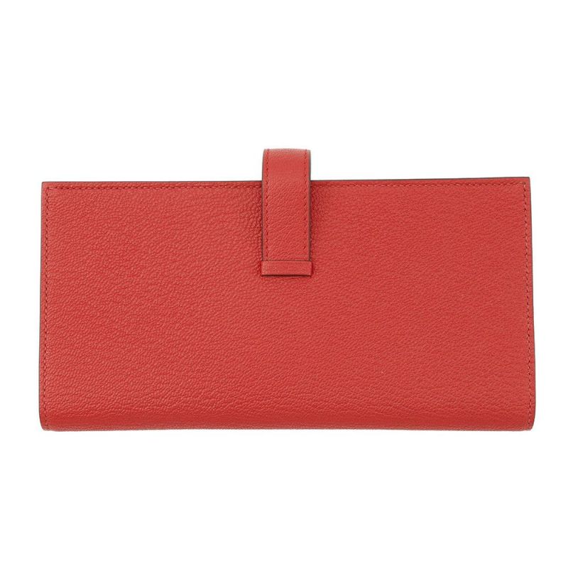 エルメス 長財布 ベアンスフレ ローズテキサス/シルバー金具 シェブルミゾル Z刻印 シェーブル