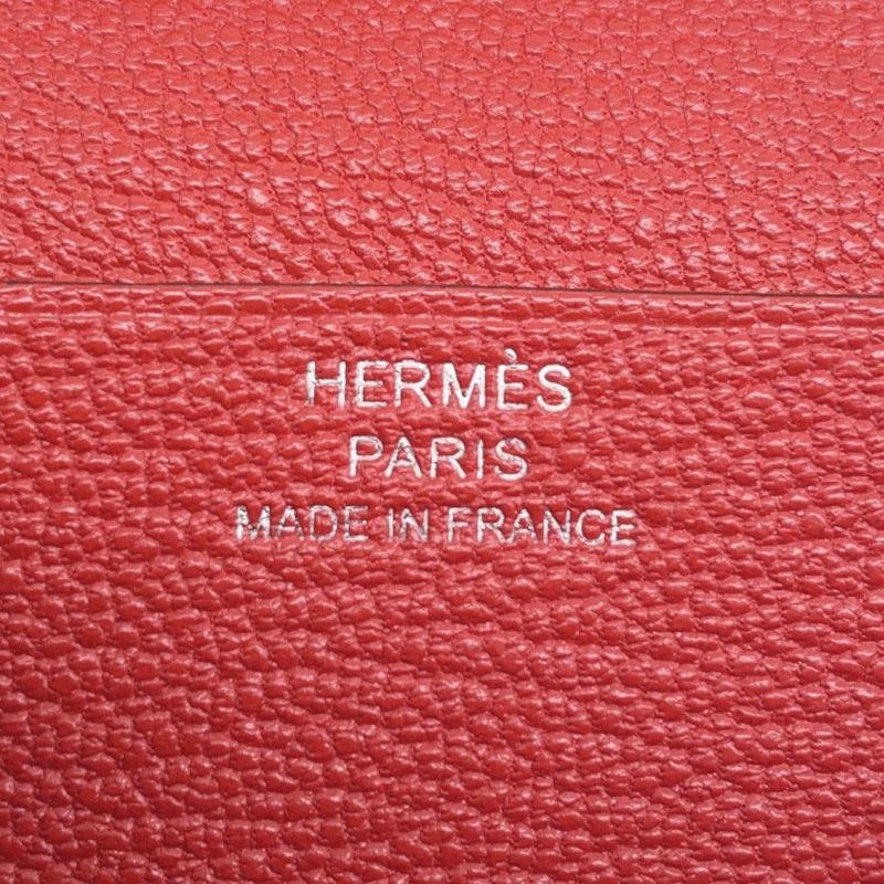 エルメス 長財布 ベアンスフレ ローズテキサス/シルバー金具 シェブルミゾル Z刻印 シェーブル