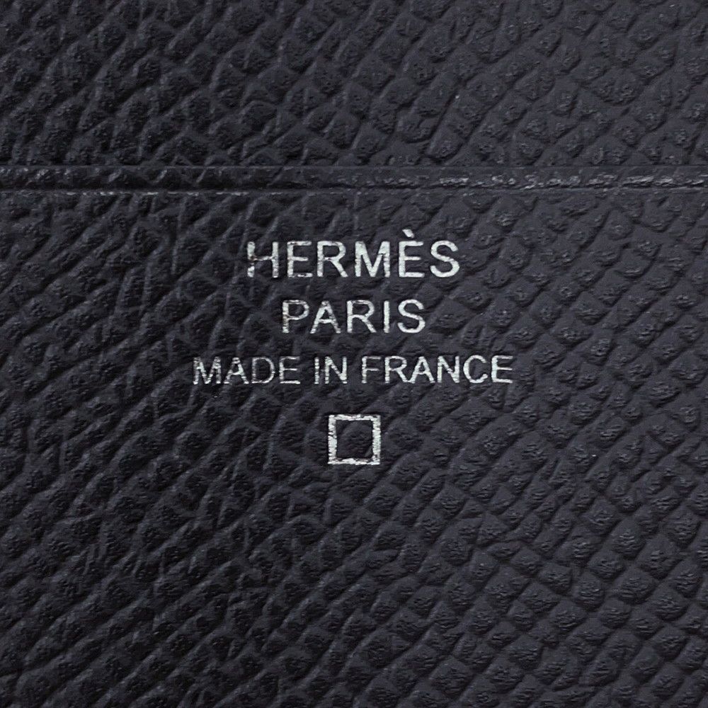 エルメス 三つ折り財布 ベアン コンビネ タッチ グラファイト/グリシマン/シルバー金具 エプソン/アリゲーターマット W刻印 HERMES 財布