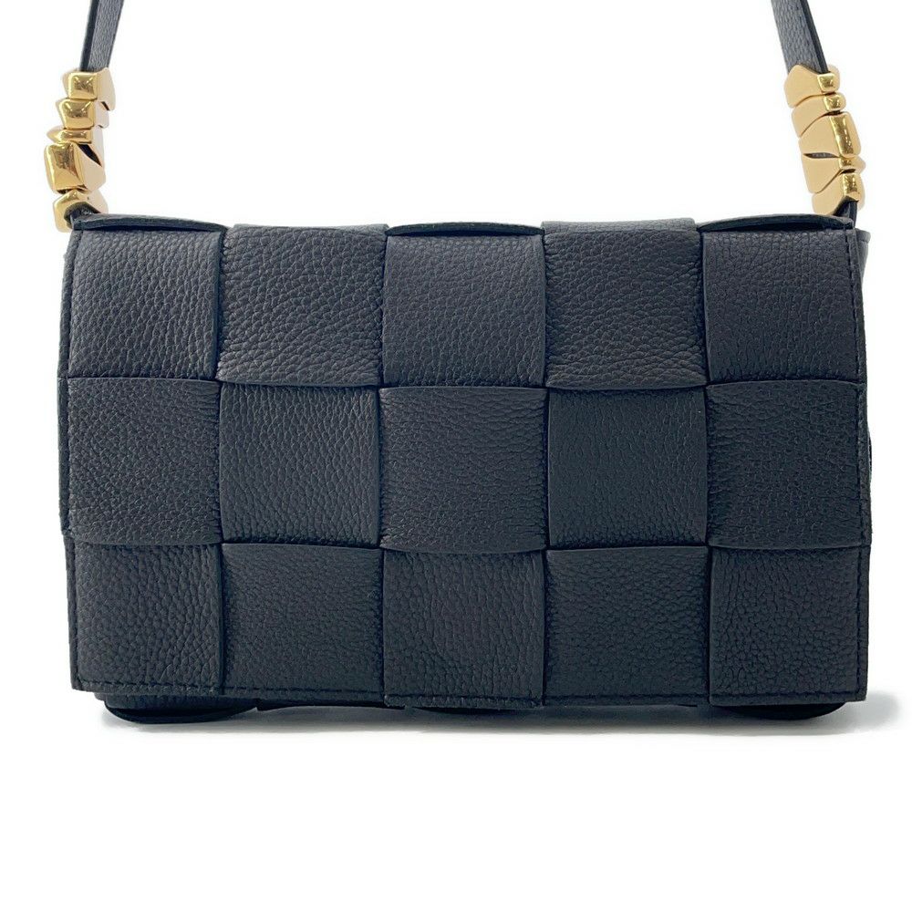 ボッテガヴェネタ ショルダーバッグ カセット ミニ レザー 666870 BOTTEGA VENETA バッグ 黒