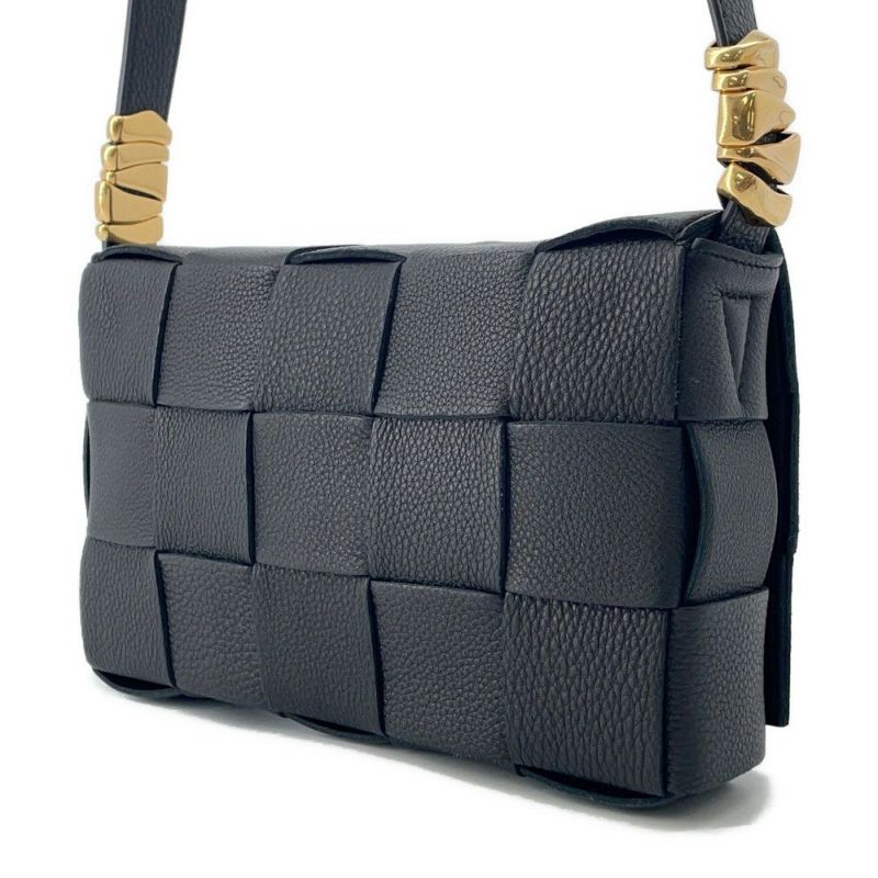 ボッテガヴェネタ ショルダーバッグ カセット ミニ レザー 666870 BOTTEGA VENETA バッグ 黒